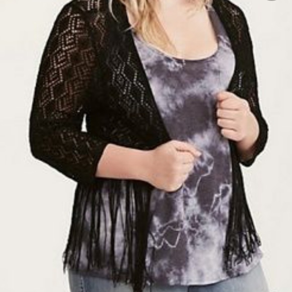 torrid Tops - 🔮 3/$12 NWT TORRID fringed crop Cardigan goth